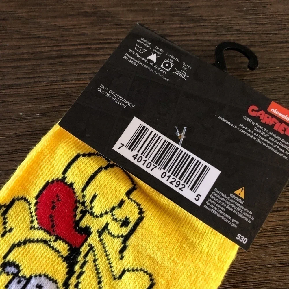 Nickelodeon: Garfield men’s crew socks size 6-12